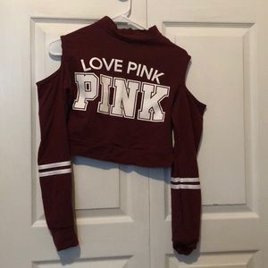 Vs Pink cold shoulder sweat shirt